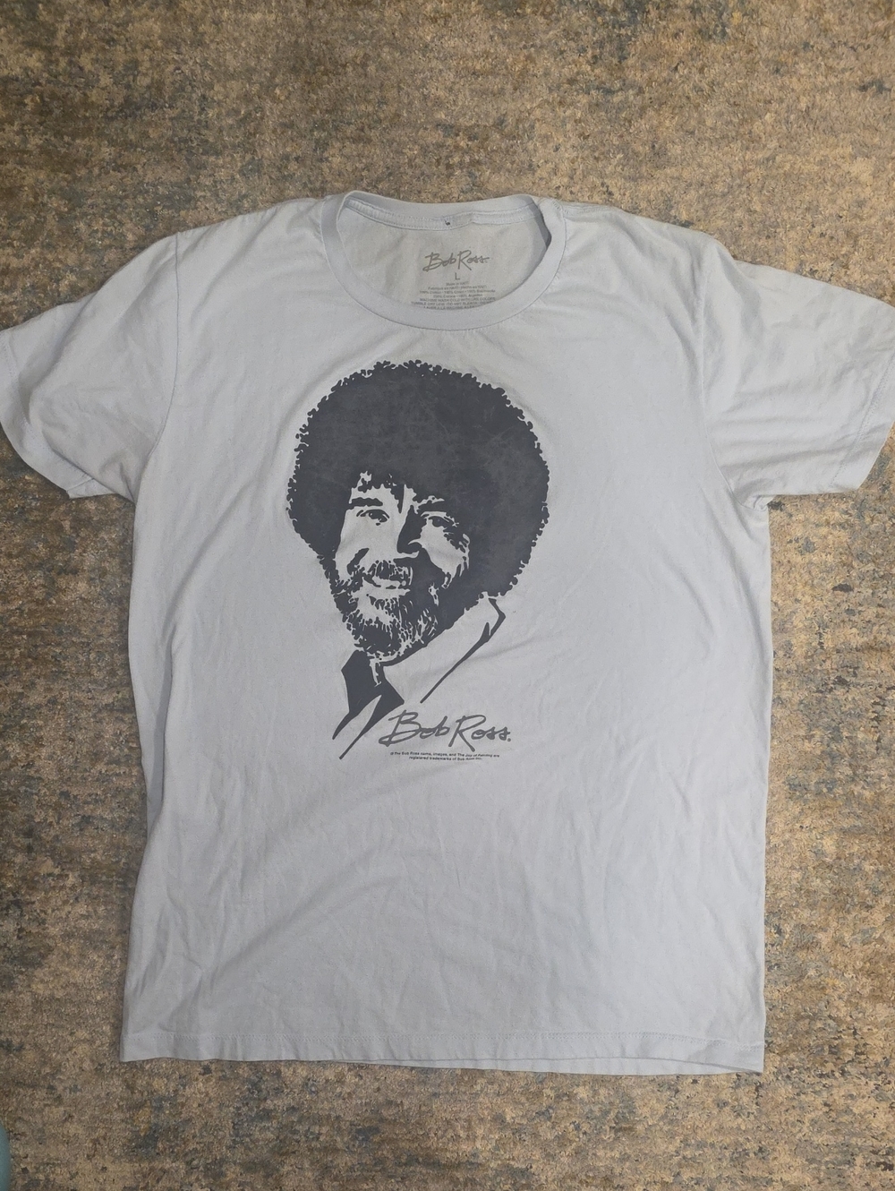 Graphic Crewneck T-Shirt-Bob Ross